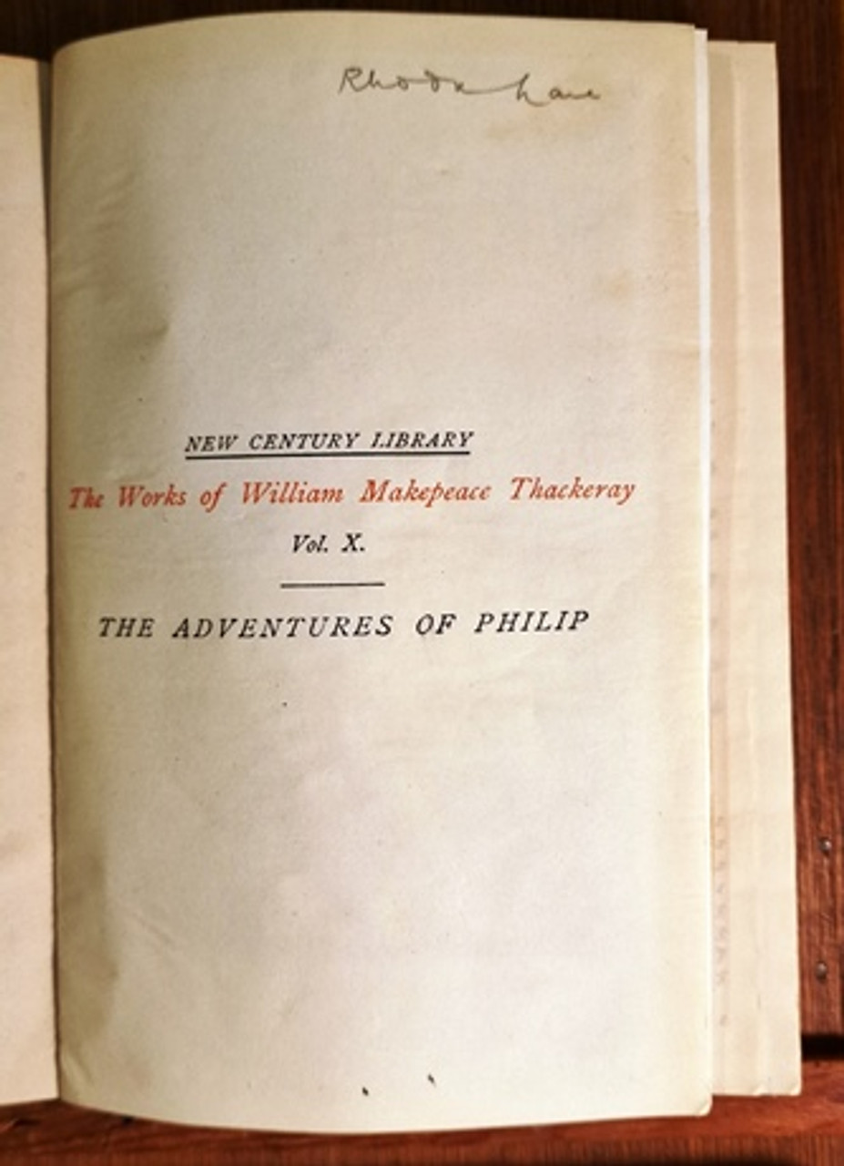 1900 The Adventures of Philip by William Makepeace Thackeray