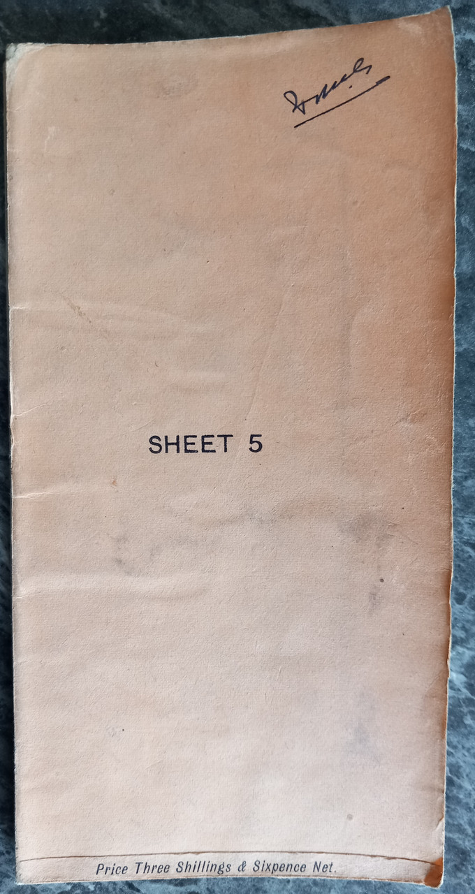 Ordinance Survey Northern Ireland - SHEET 5 ( 1912 Revision) FOLDING MAP - BELFAST /