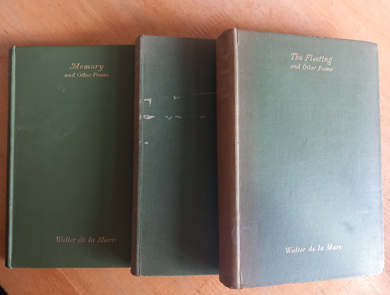 Walter de la Mare - Three Vintage POETRY  - The Fleeting & Other Poems ( 1933 ), Stuff and Nonsense ( 1927) , Memory & Other Poems  ( 1938 )