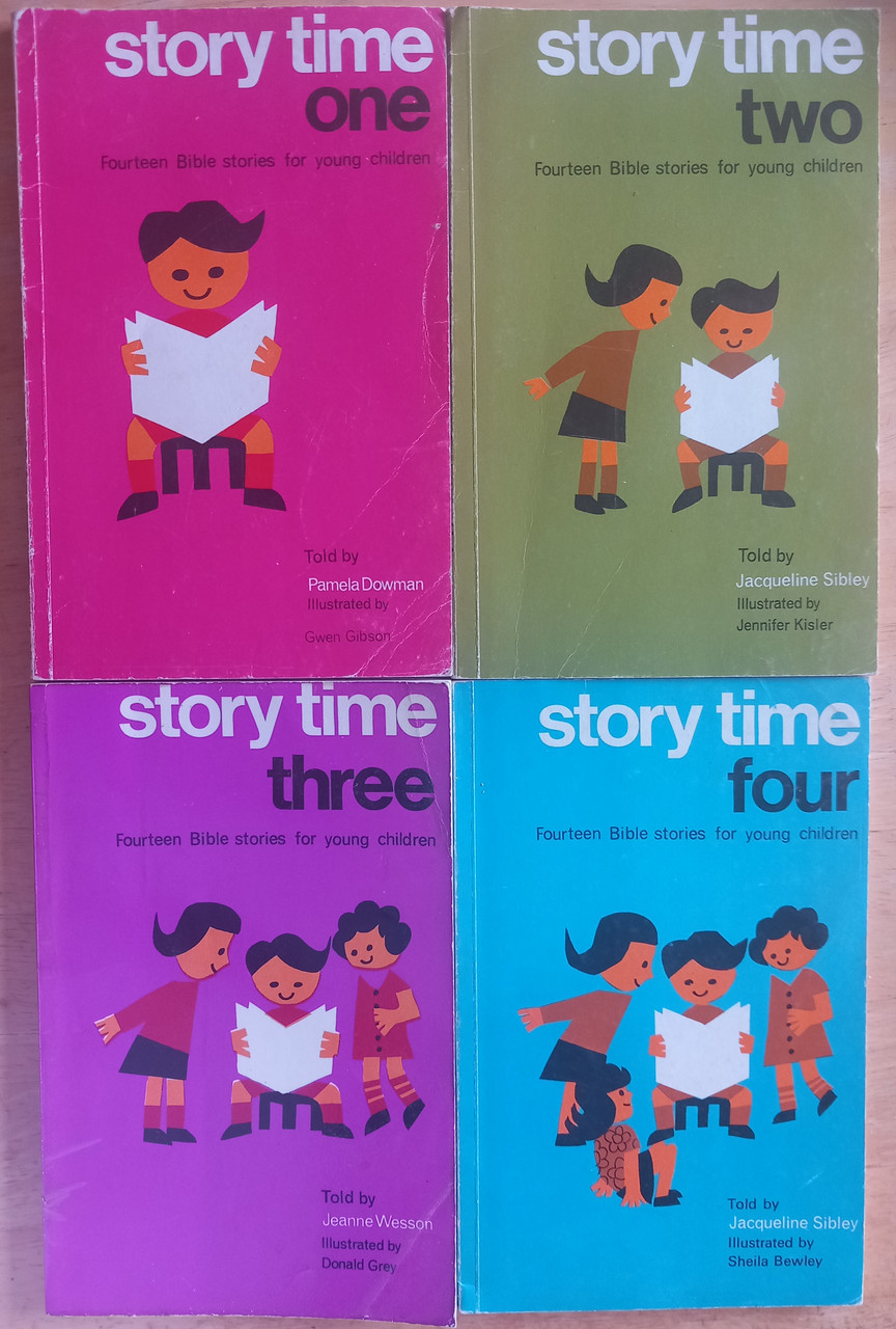 Jacqueline Sibley / Jeanne Watson / Pamela Dowman - Storytime 1-4  : Bible Stories for Young Children ( 4 BOOK Vintage PB  Lot 1976 )  Scripture Union UK