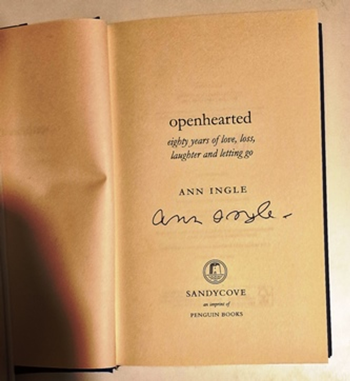 Ann Ingle / Open Hearted (Signed by the Author) (Hardback).
