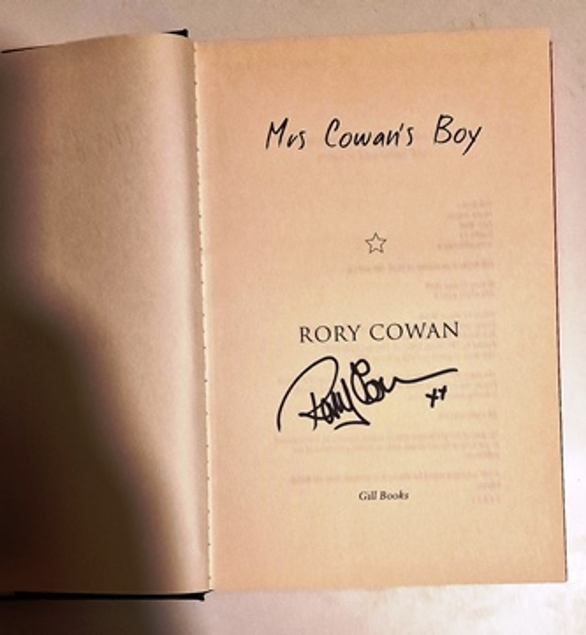 Rory Cowan / Mrs Cowan's Boy (Signed by the Author) (Hardback).
