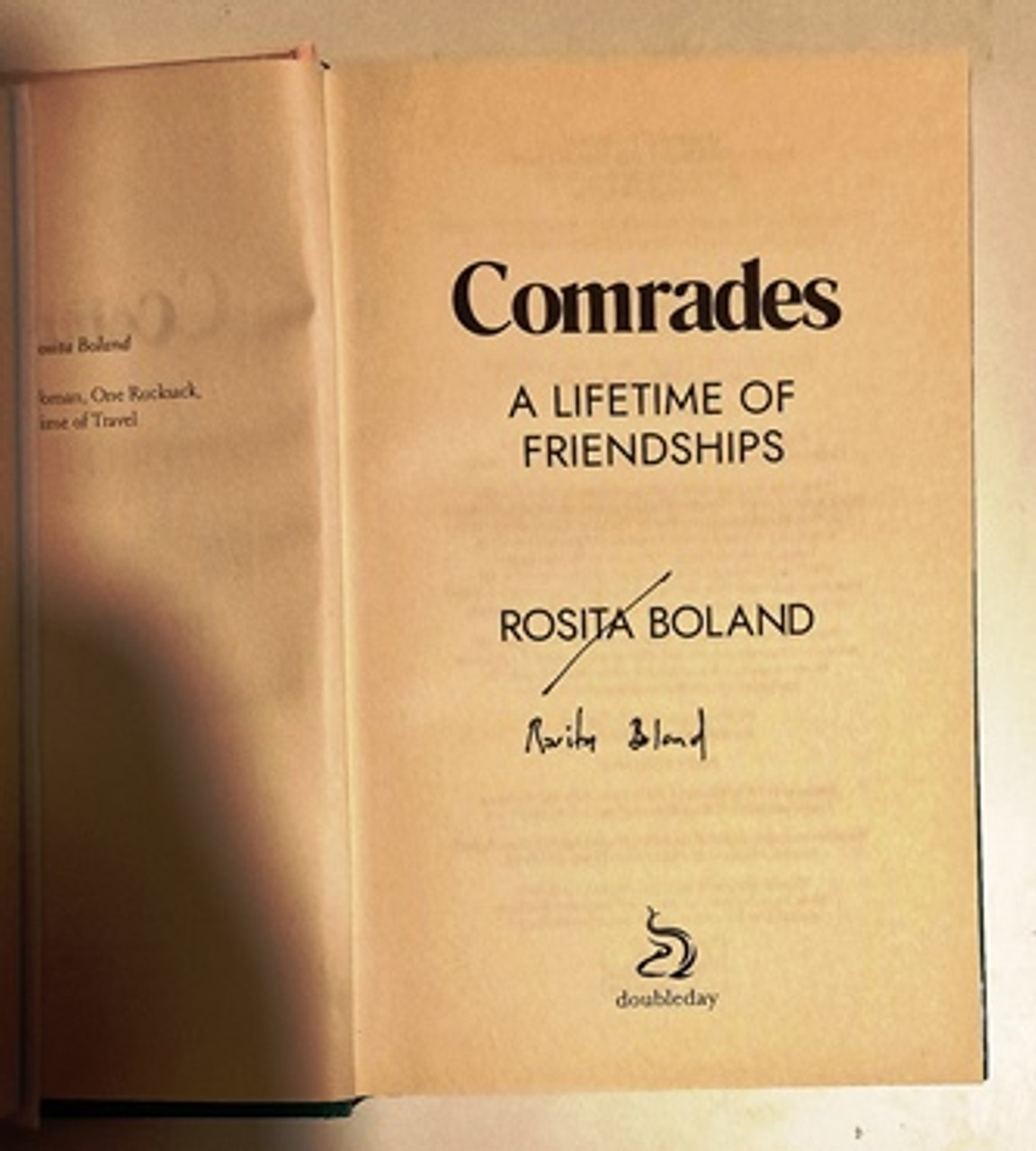 Rosita Boland / Comrades (Signed by the Author) (Hardback)