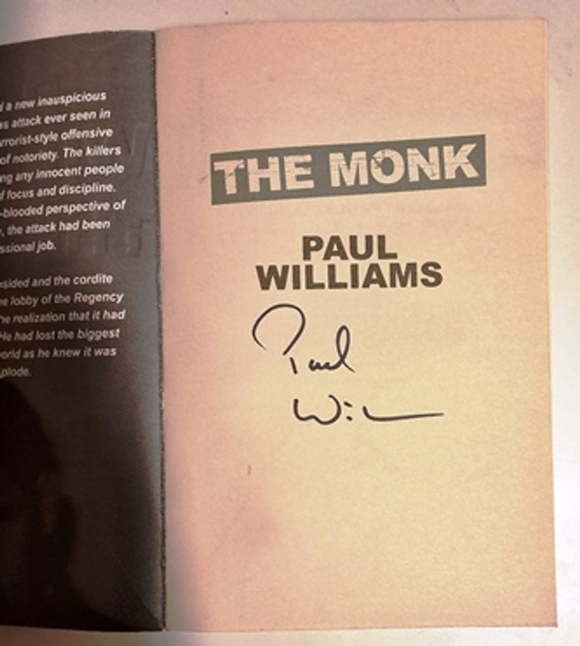 Paul Williams / The Monk (Signed by the Author) (Large Paperback).