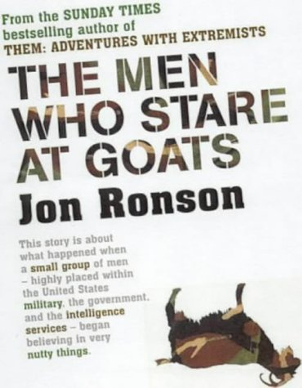 Jon Ronson / The Men Who Stare At Goats (Large Paperback)