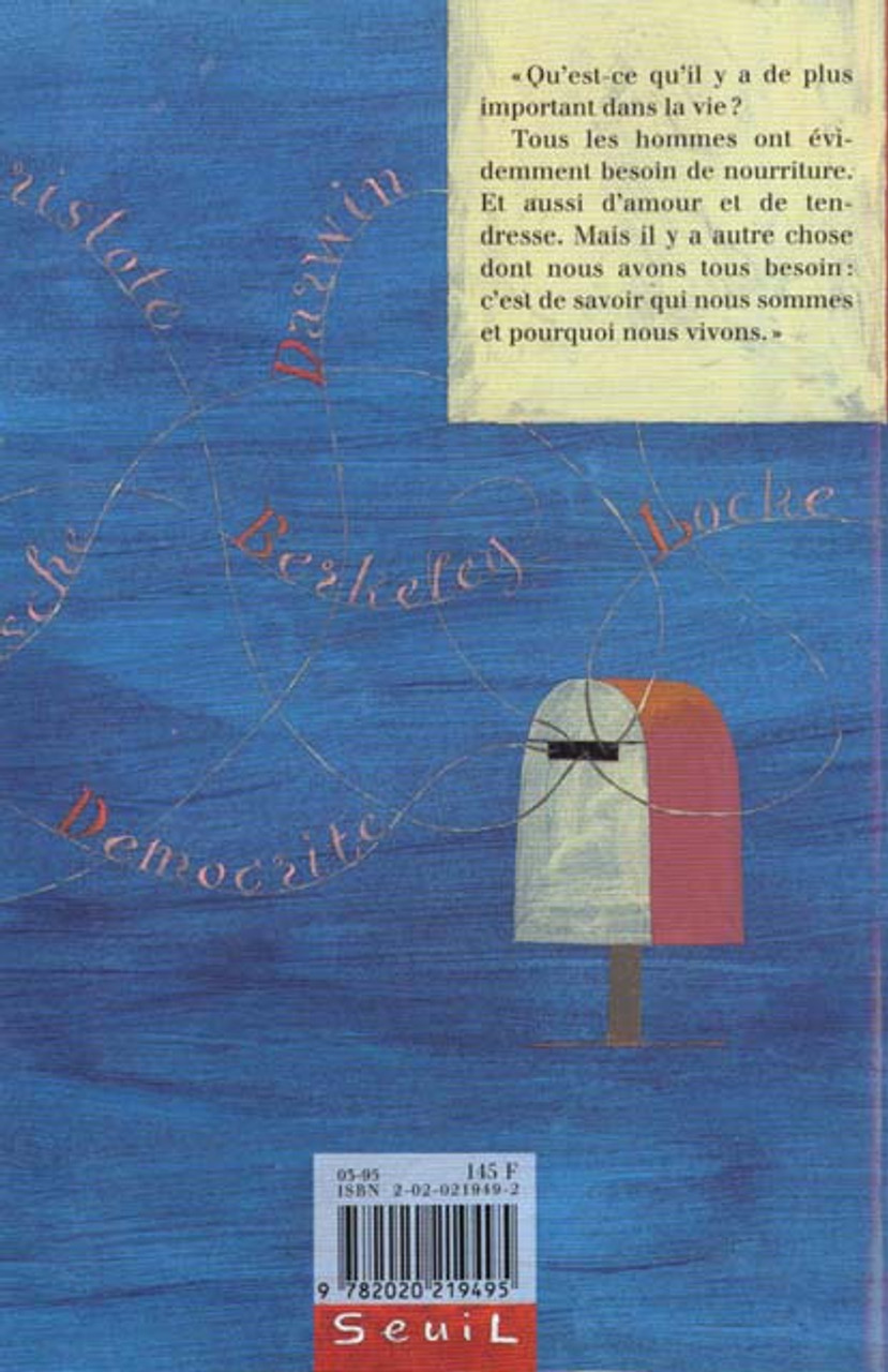 Jostein Gaarder - Le Monde de Sophie  - PB 1995 ( Originally 1991) ( French Language Edition)