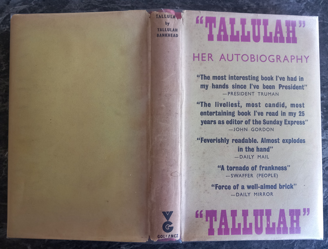 Tallulah Bankhead - Tallulah : Her Autobiography - HB 1952