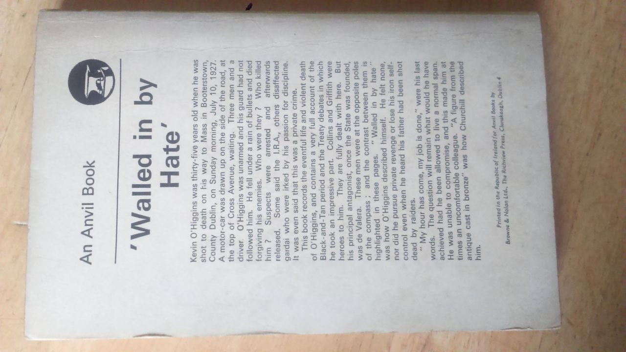 Terence de Vere White - Kevin O'Higgins - Anvil Press - 1st PB Ed 1966 - Irish  Free State
