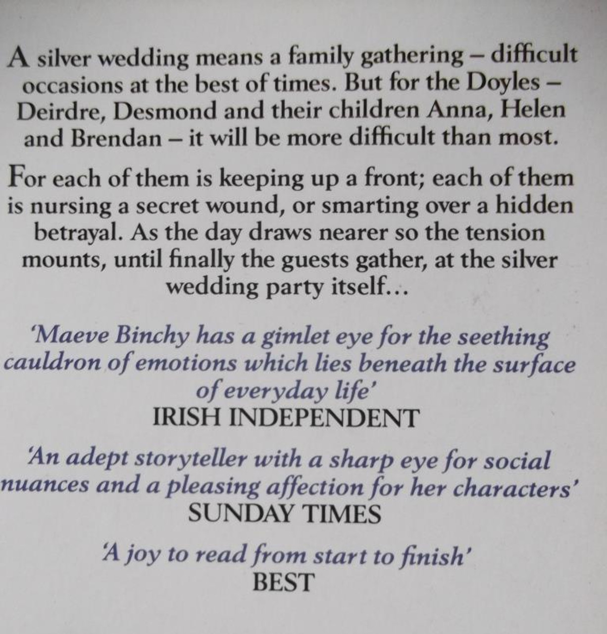 Maeve Binchy / Silver Wedding