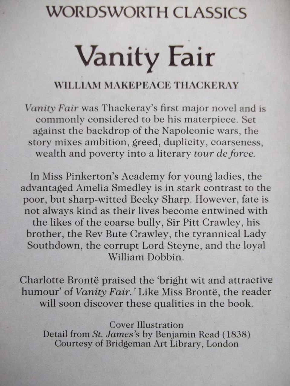 William Thackeray / Vanity Fair