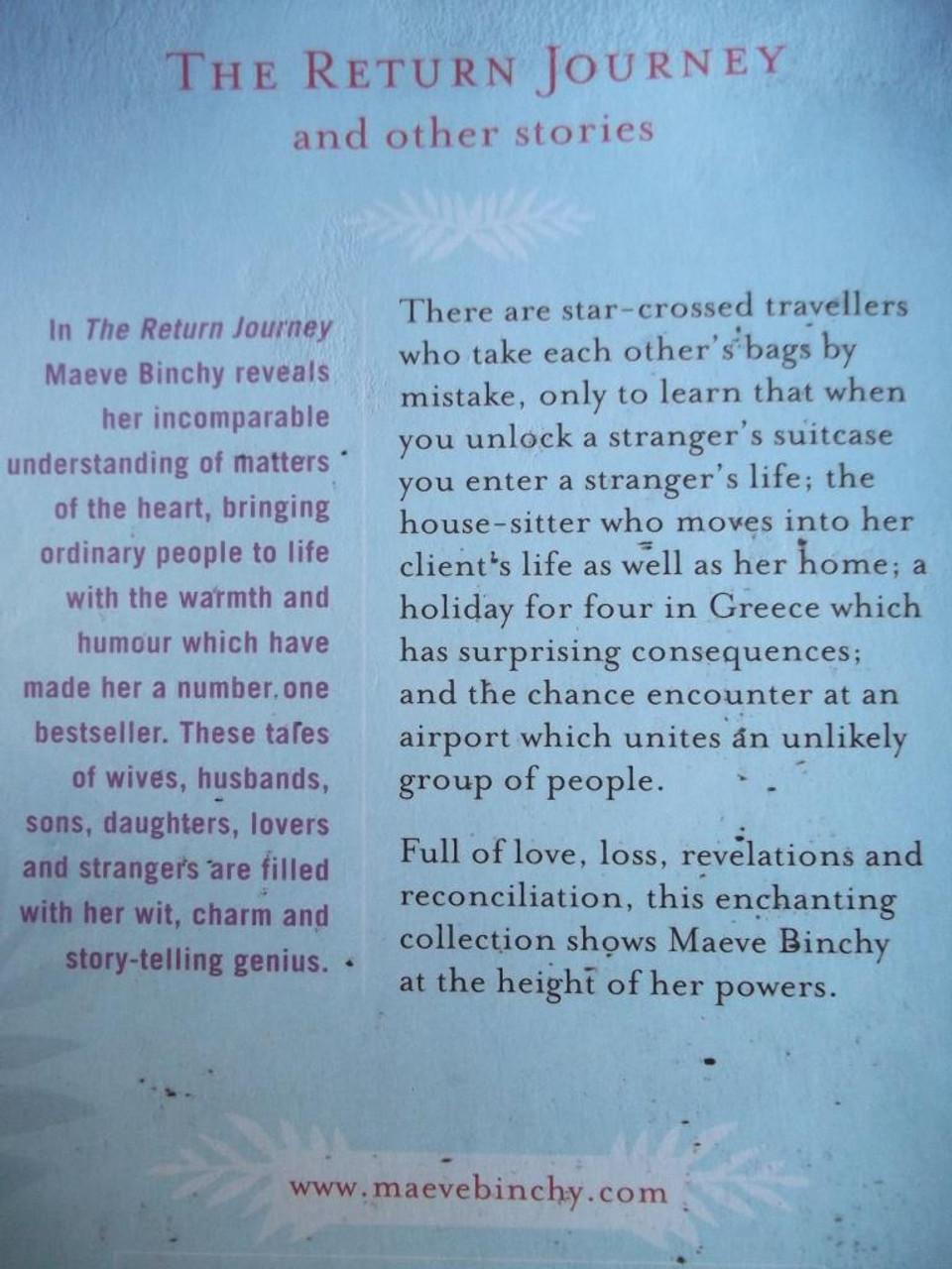 Maeve Binchy / The Return Journey