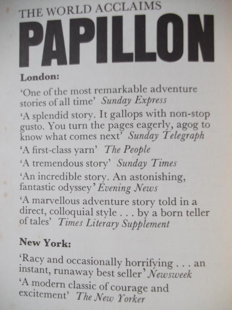 Henri Charriere / Papillon