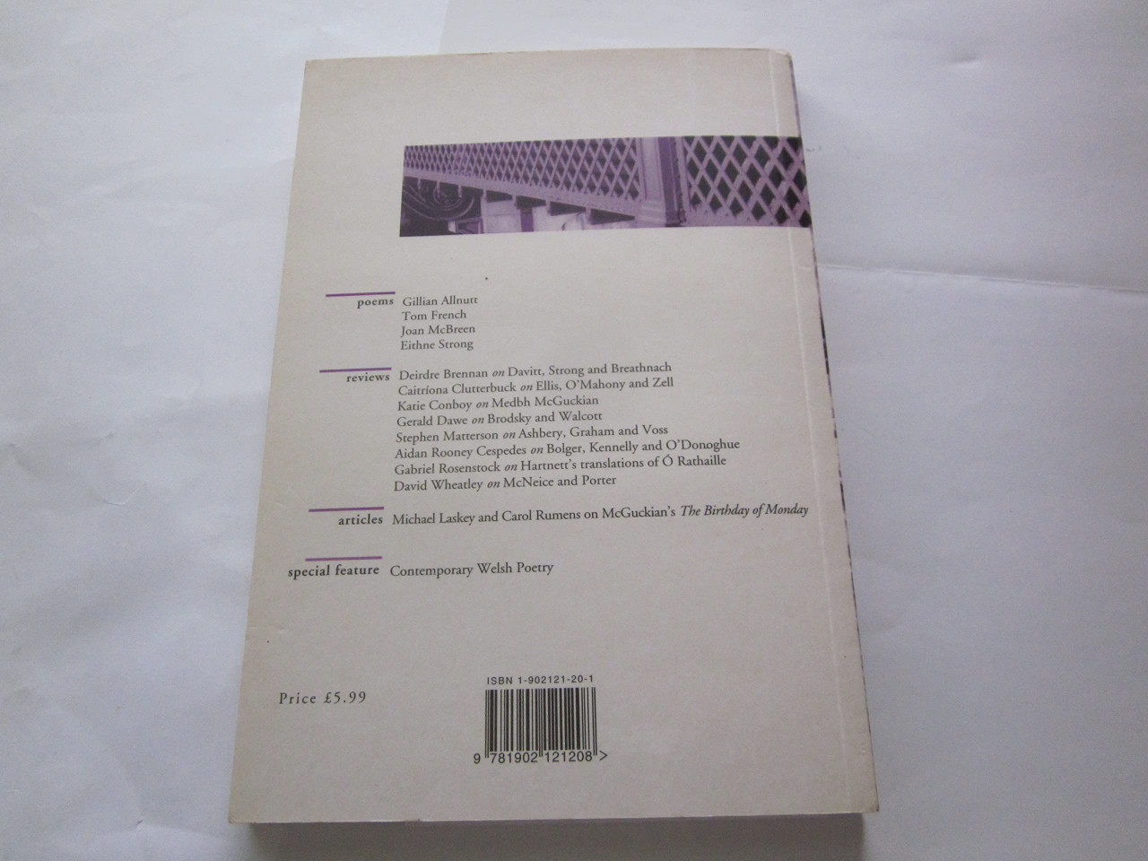 Mark Roper / Poetry Ireland Review: Autumn 1999 (Large Paperback)