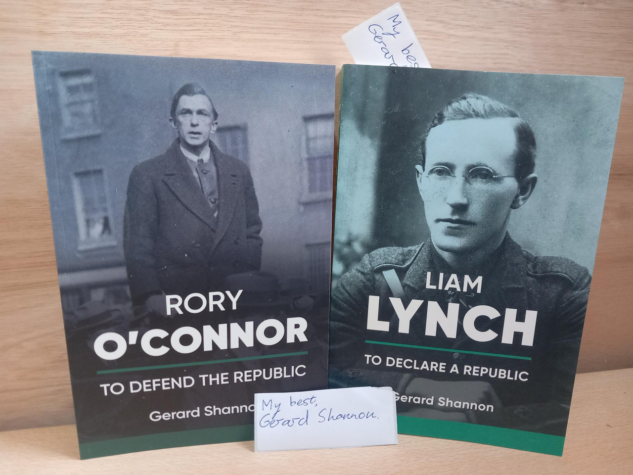 Gerard Shannon - 2 BOOK LOT - Liam Lynch : To Declare a Republic & Rory O'Connor - To Defend the Republic -  2 x PB - BRAND NEW ( With Signed Bookplates)