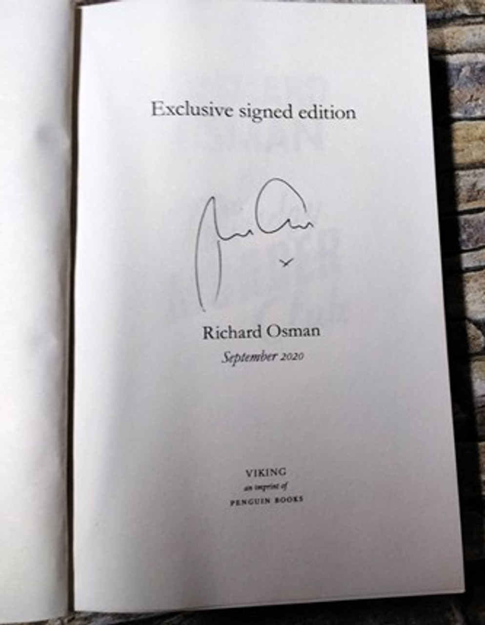 Richard Osman / The Thursday Murder Club. (Signed by the Author) (Large Paperback)
