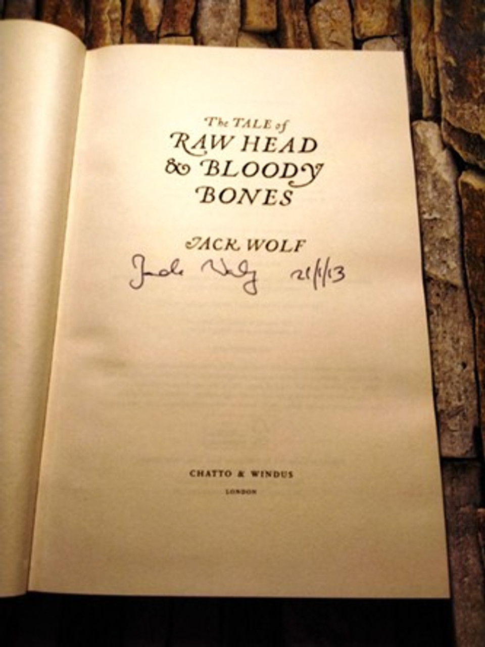 Jack Wolf / The Tale of Rw Head & Bloody Bones (Signed by the Author) (Hardback)