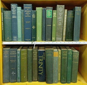 1 Meter of Antiquarian books Green Covers Met 11