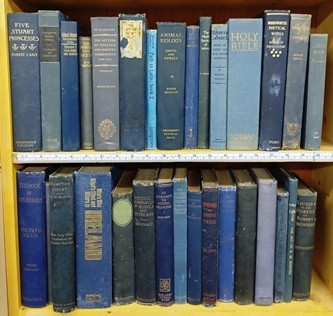 1 Meter of Antiquarian books Blue Covers Met 13