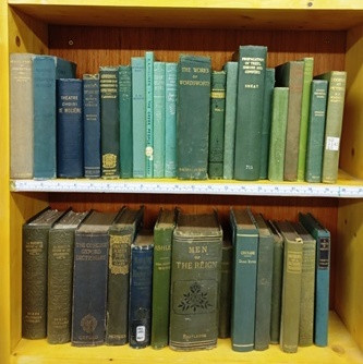 1 Meter of Antiquarian books Green Covers Met 22