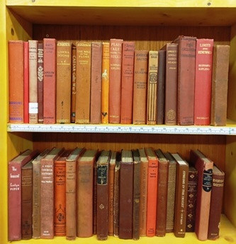 1 Meter of Antiquarian books Red & Brown Covers Met 24