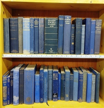 1 Meter of Antiquarian books Blue Covers Met 28