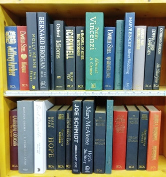 Meters of Varying Sized, Plain Covered, Hardback Books