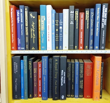 Meters of Varying Sized, Plain Covered, Hardback Books