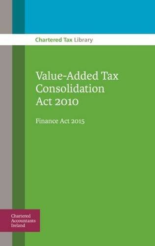 Kimberley Rowan / Value-Added Tax Consolidation Act 2010 (Large Paperback)