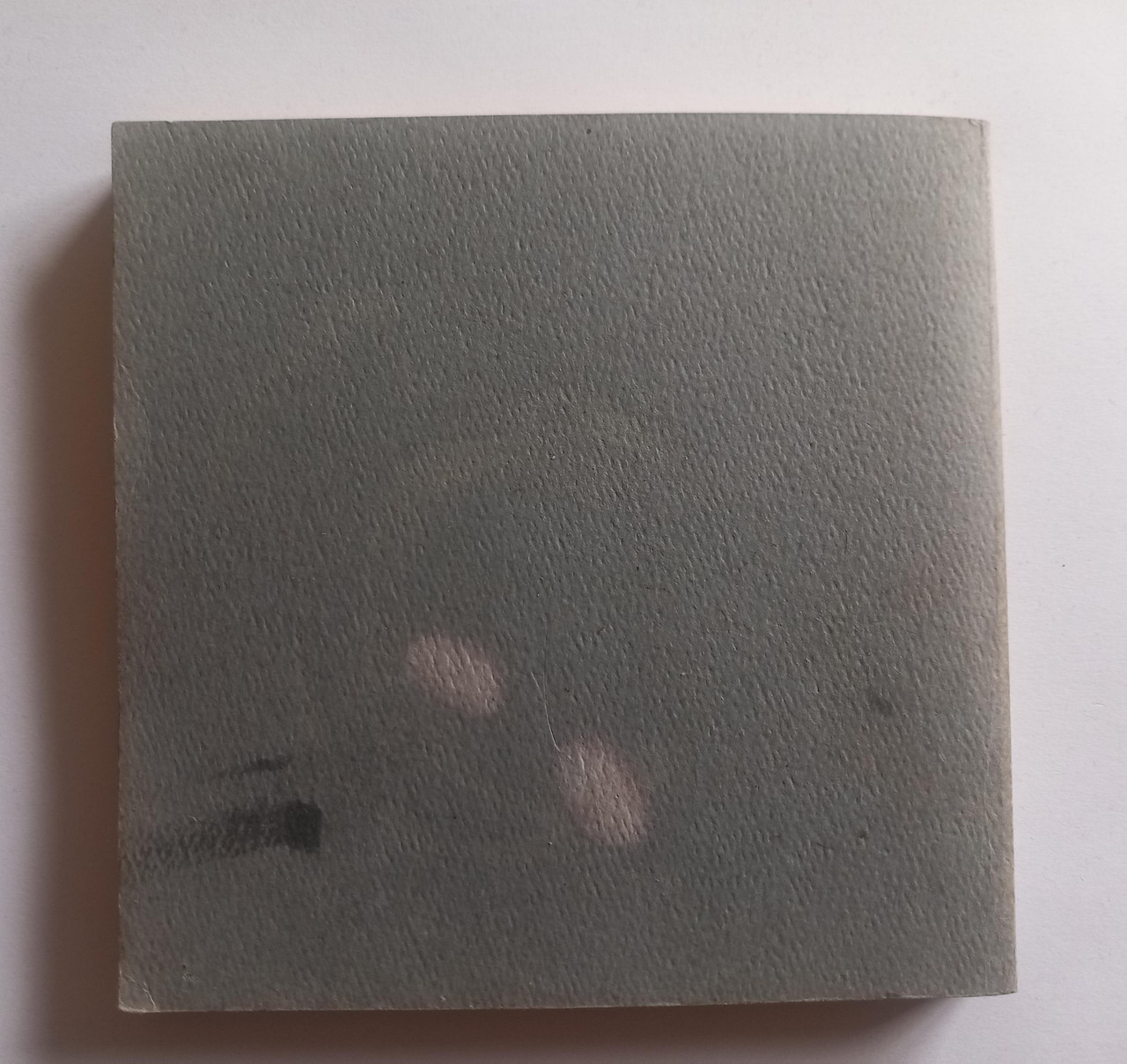 Back cover, showing smudge marks.