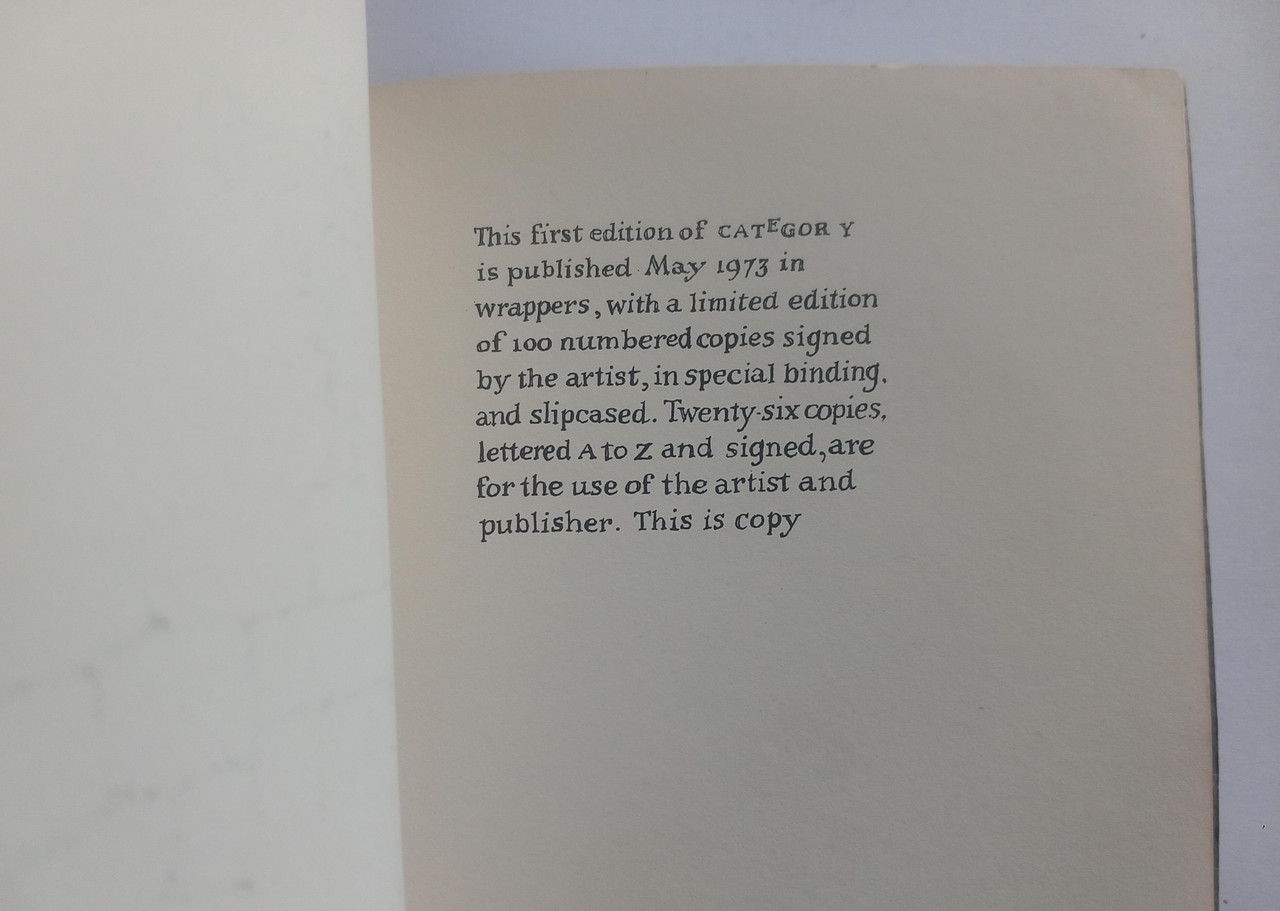 Edward Gorey - Categor y : Fifty Drawings - PB 1973 (Category)  (Gotham Book Mart Edition)