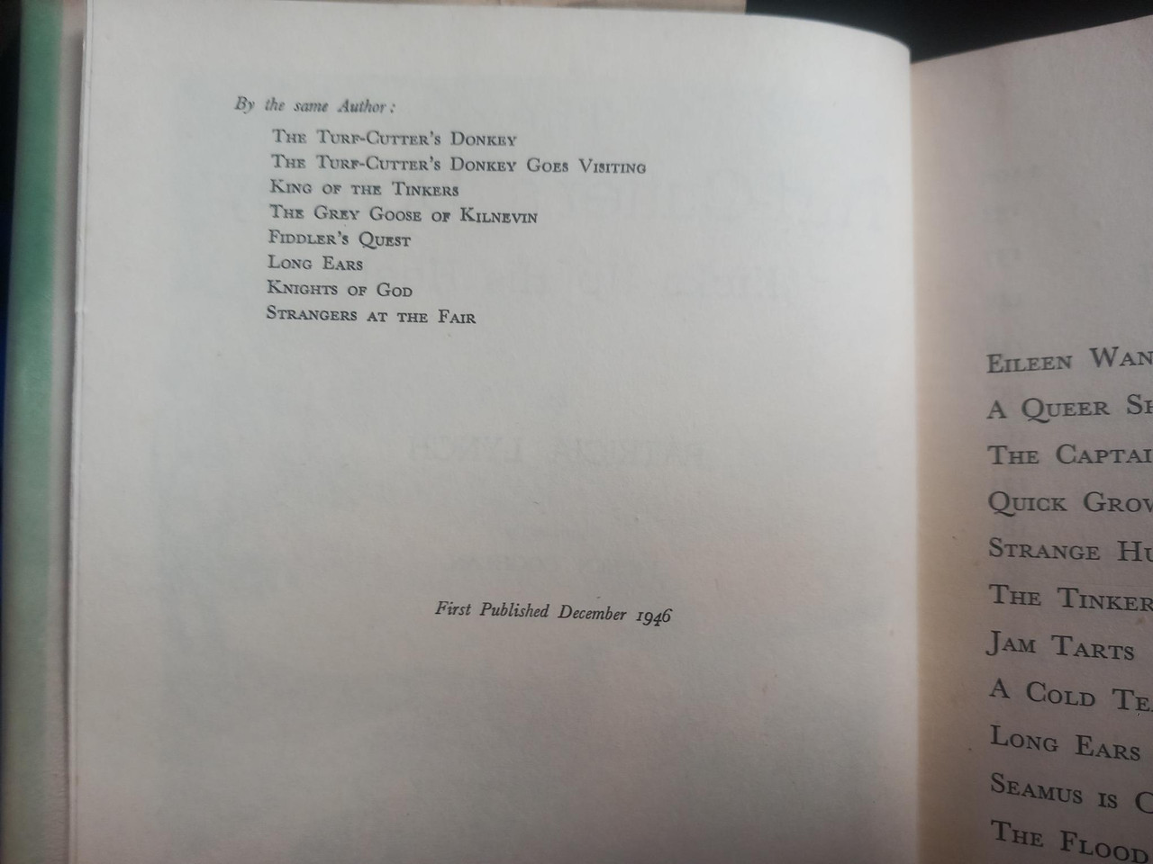 Patricia Lynch - The Turf-Cutter's Donkey Kicks Up His Heels - HB Irish Edition -1946 - iLLUSTRATED