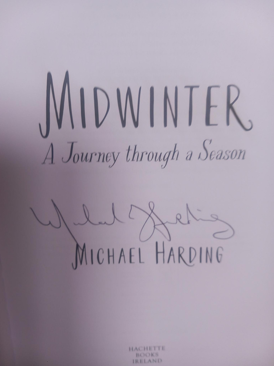 Signed title page