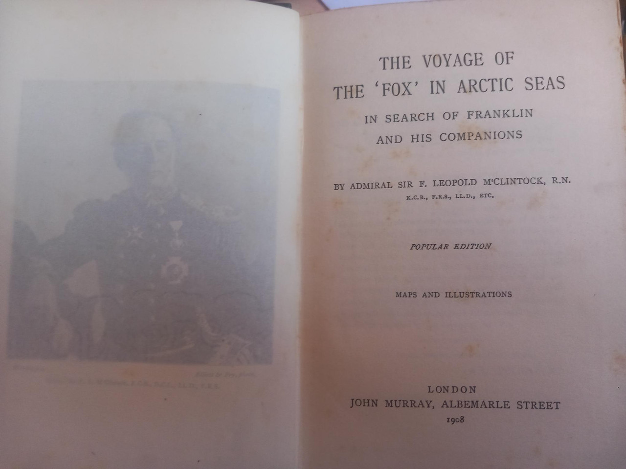 Leopold Mc Clintock - The Voyage of the Fox in Arctic Seas - HB  - 1908