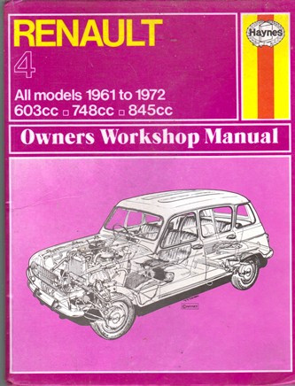 Haynes Manual: Renault 4: Owners Workshop Manual