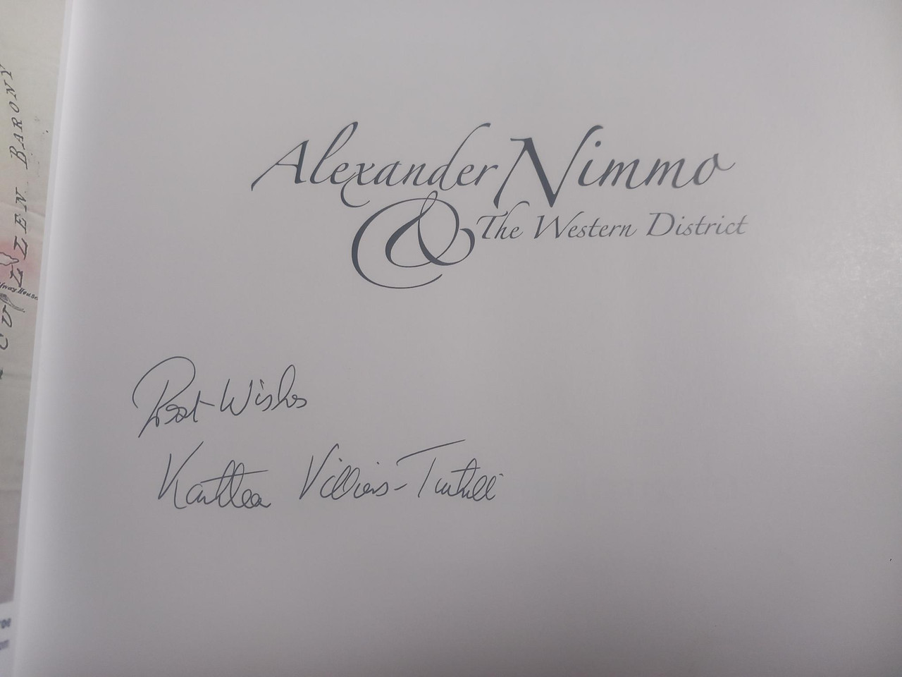 Kathleen Villiers-Tuthill - Alexander Nimmo & the Western District - HB - SIGNED