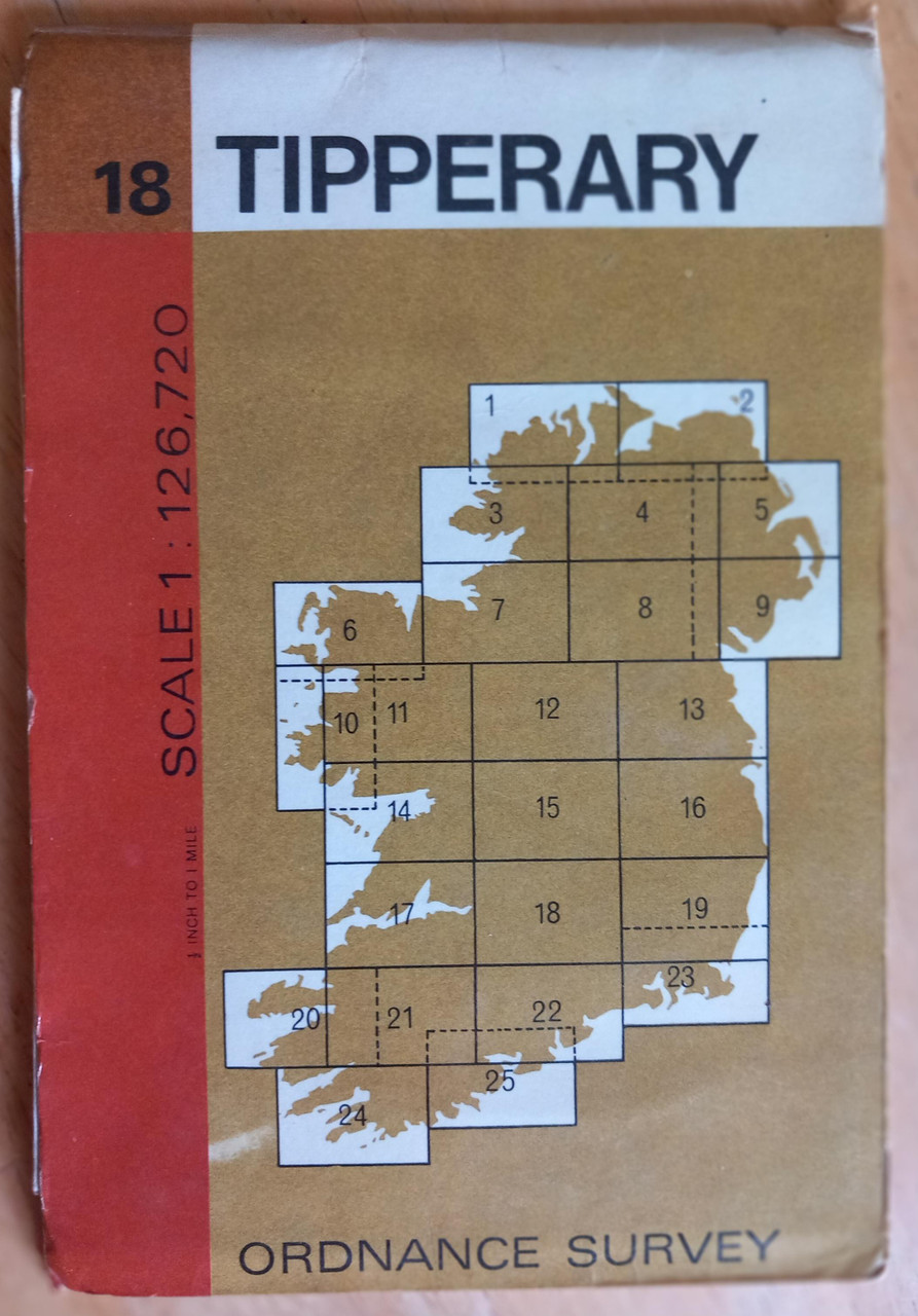 Ordnance Survey Ireland - Tipperary Map 18  ( Half Inch to 1 Mile) 1968