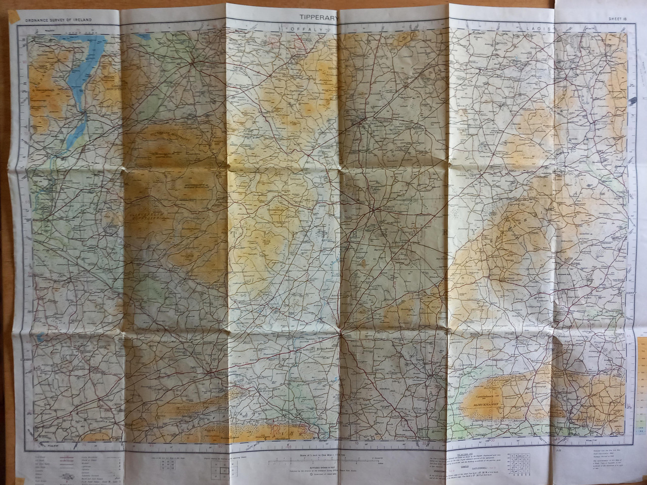 Ordnance Survey Ireland - Tipperary Map 18  ( Half Inch to 1 Mile) 1968