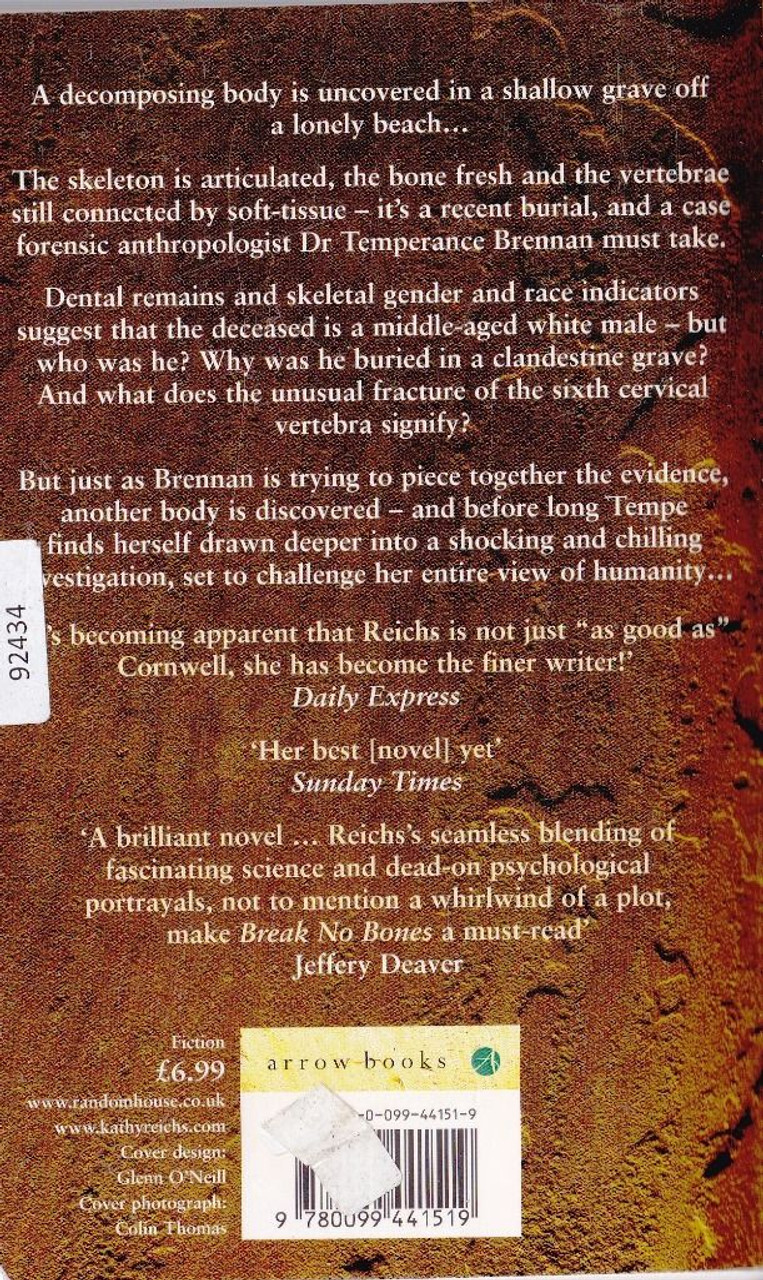 Kathy Reichs / Break No Bones ( Temperance Brennan - Book 9 )