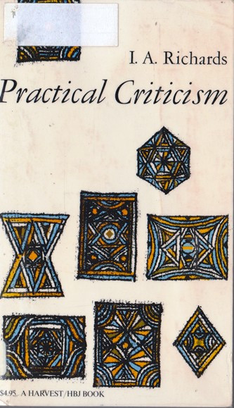 I. A. Richards / Practical Criticism (Vintage Paperback)