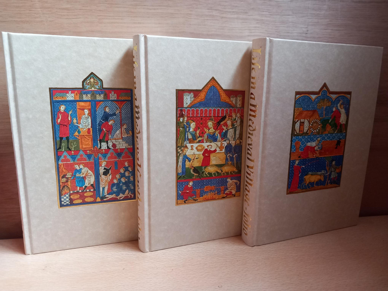 Joseph & Frances Gies - Scenes of Medieval Life - 3 X HB Slipcased SET - 2002  ( Life in a Medieval Castle, Life in a Medieval Village, Life in a Medieval City)