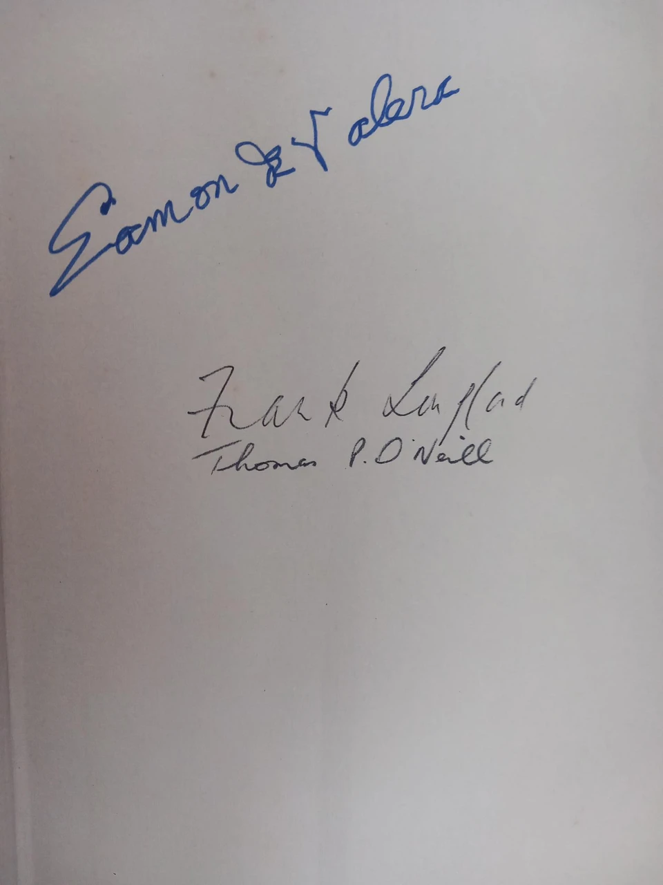 Thomas O'Neill & Francis Pakenham ( Earl Of Longford) - Eamon De Valera : A Biography - HB 1971 - SIGNED BY DE VALERA