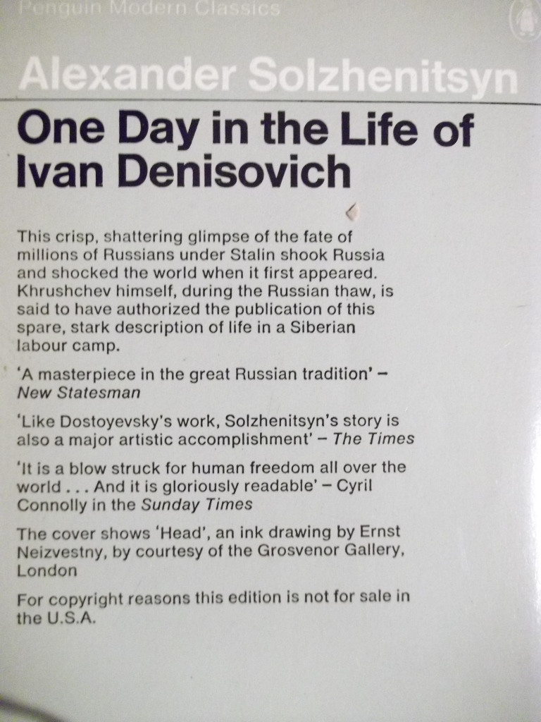 Alexander Solzhenitsyn / One Day In The Life Of Ivan Denisovich