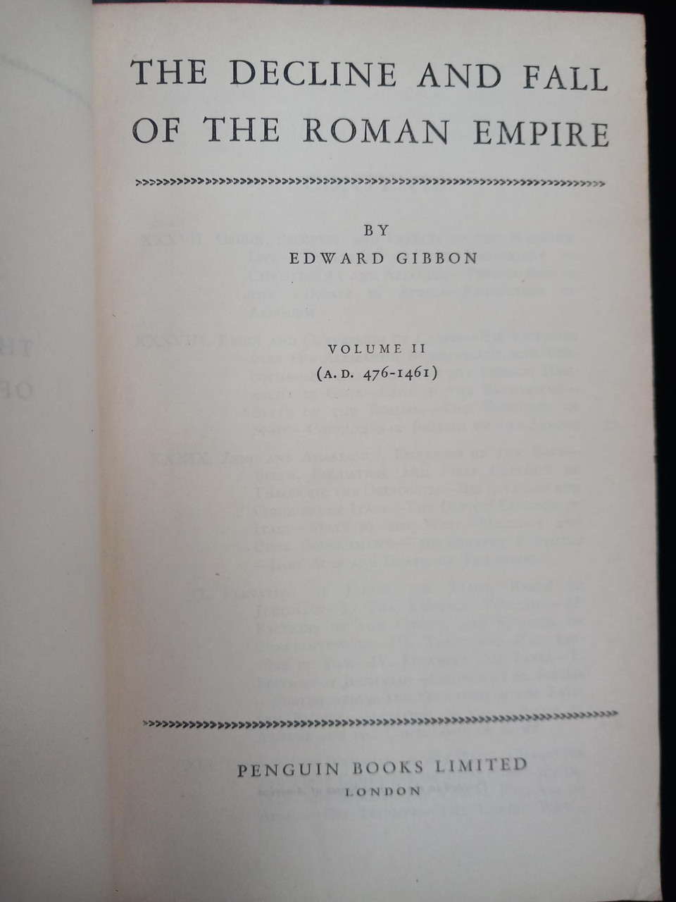 Edward Gibbon - The Decline and Fall of the Roman Empire - 2 Volume HB Edition - UNABRiDGED ( Modern Library Edition)
