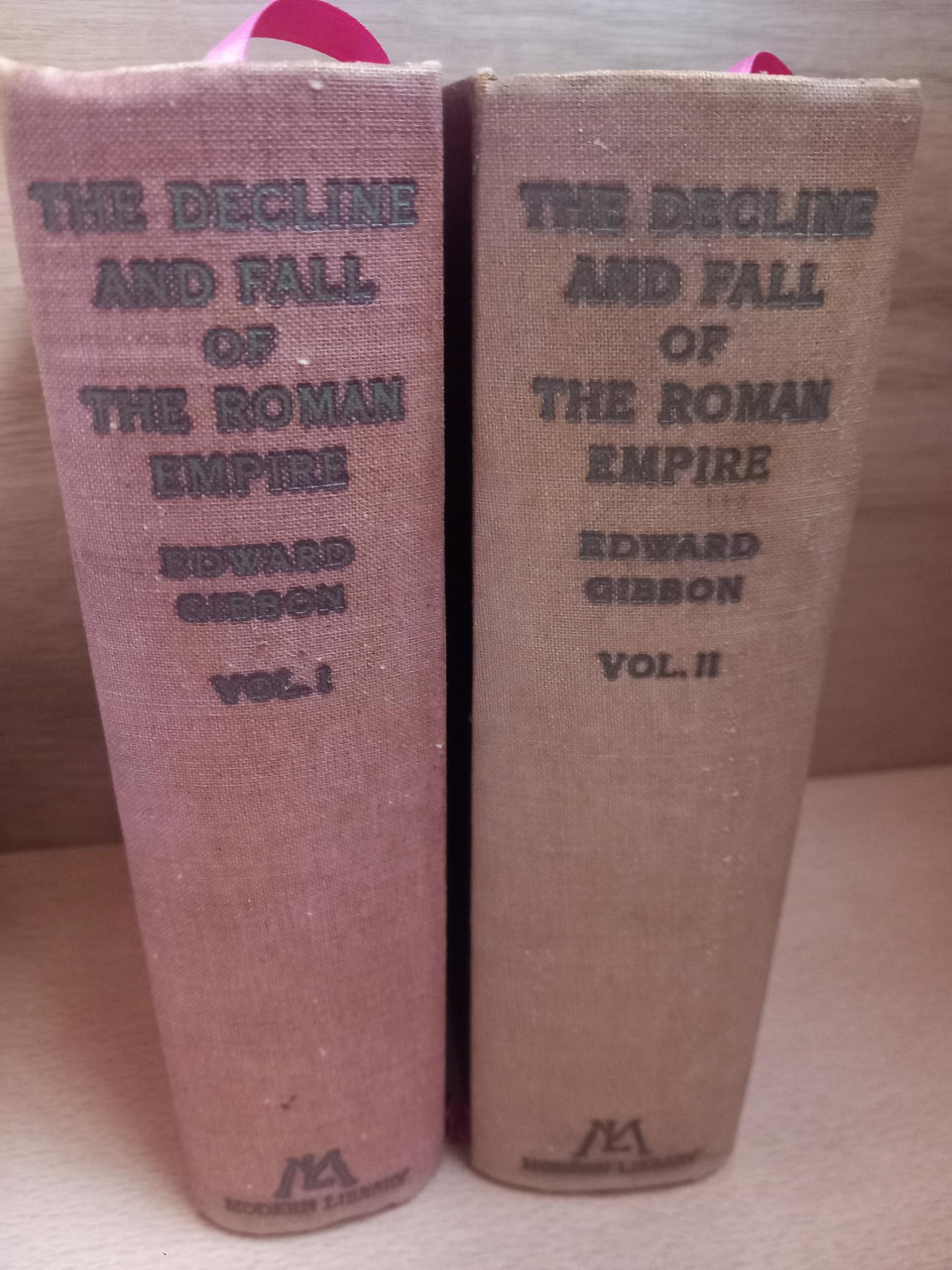 Edward Gibbon - The Decline and Fall of the Roman Empire - 2 Volume HB Edition - UNABRiDGED ( Modern Library Edition)