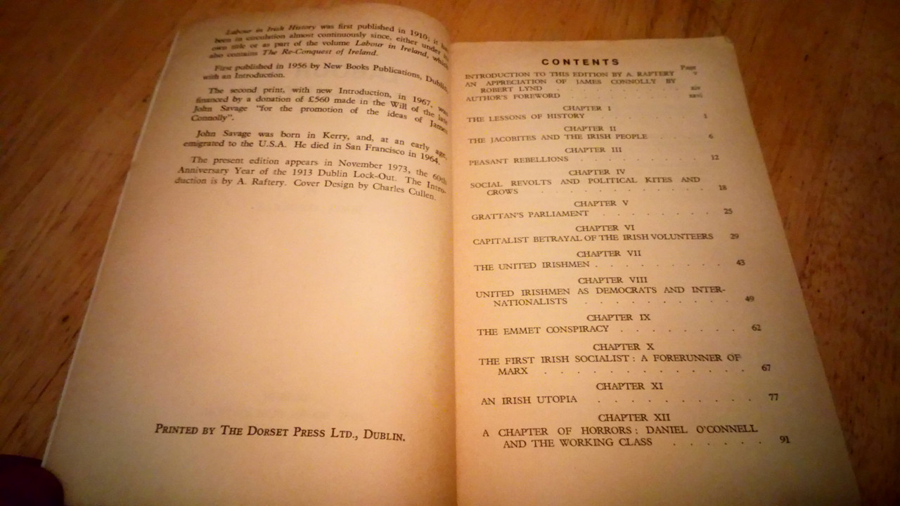 James Connolly - Labour in Irish History - Vintage PB 1973 - Socialism