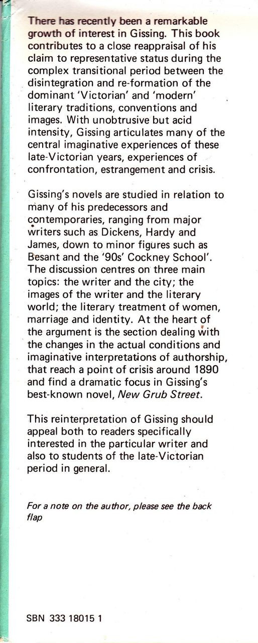 Adrian Poole - Gissing in Context - HB - 1975