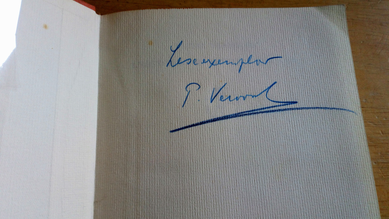 Vervoort, Pieter - Liebesfahrt in Meiner Vater Land - SIGNED HB - 1951 - German Language Edition