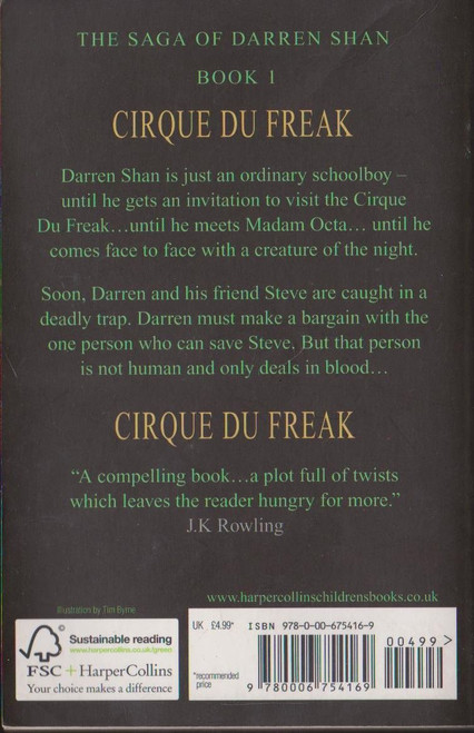 Darren Shan / Cirque Du Freak ( Saga of Darren Shan , Book 1 )