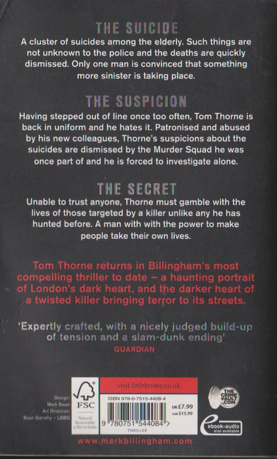 Mark Billingham / The Dying Hours ( Tom Thorne Series - Book 11)