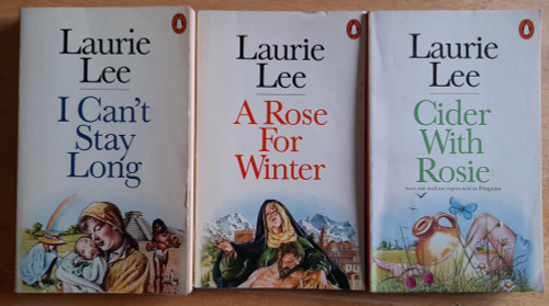 Lee, Laurie - 3 Vintage PB's -Cider with Rosie,  I Can't Stay Long, A Rose For Winter - Vintage Penguin PB - 1982